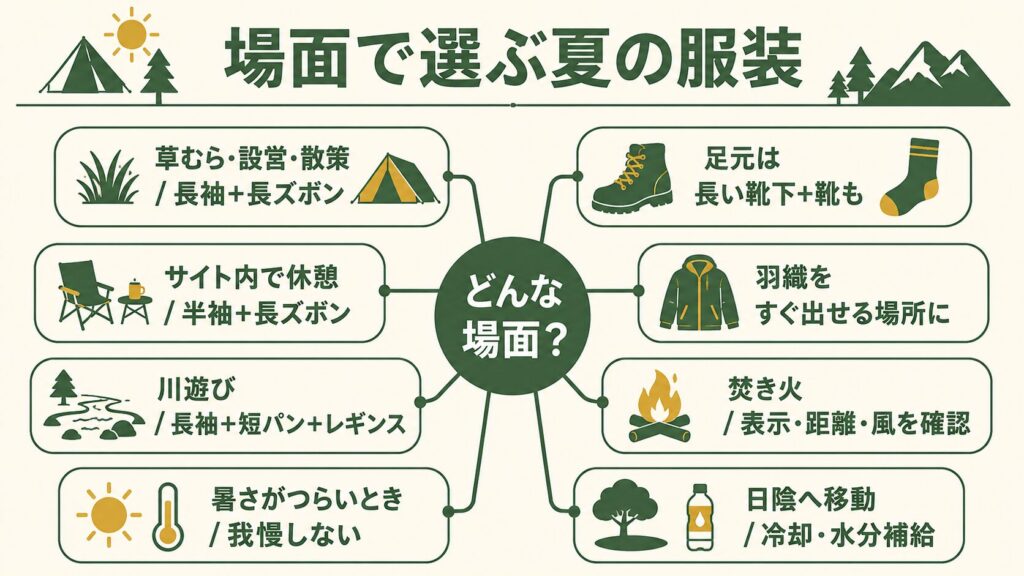 長袖長ズボン_図解