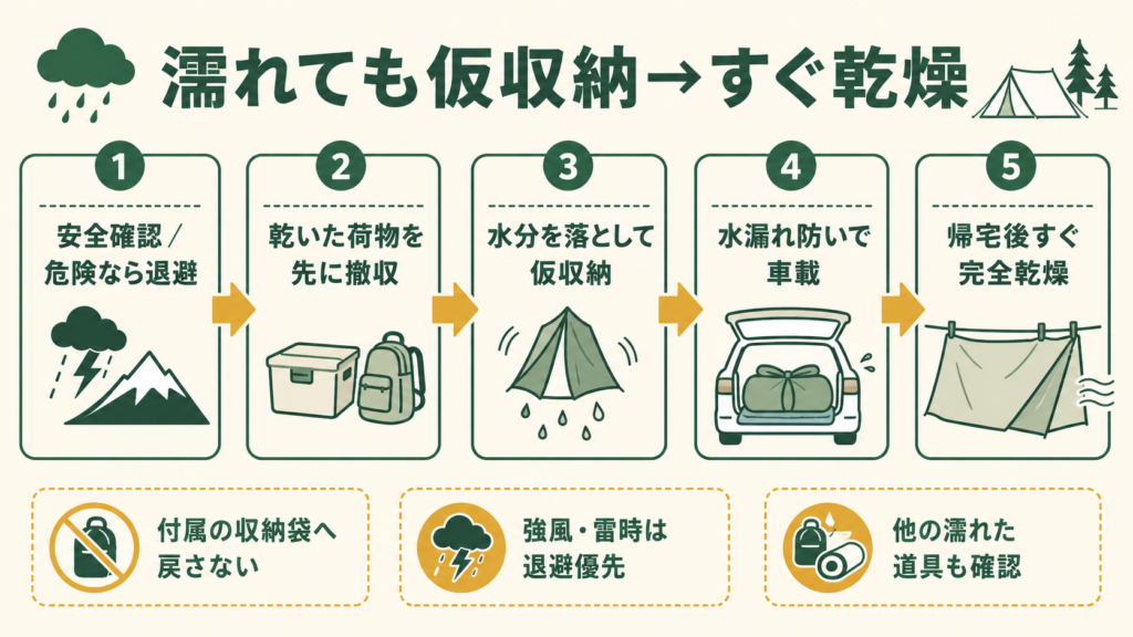 雨の中の撤収_図解