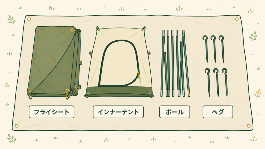 雨の中の撤収_分別