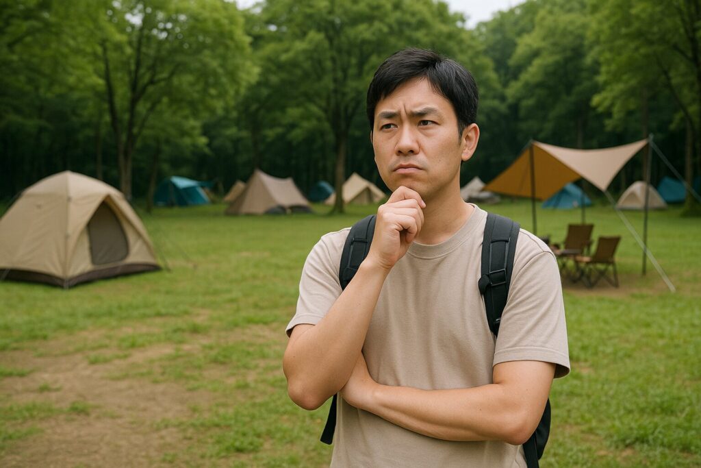 キャンプのサイト選びで迷っている人