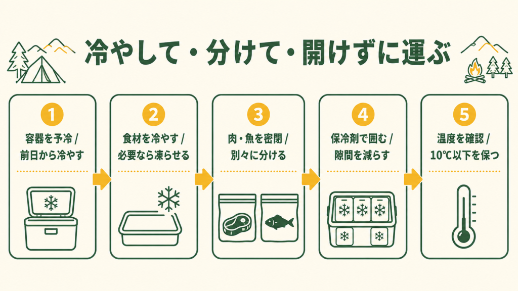 食材保存のフロー図